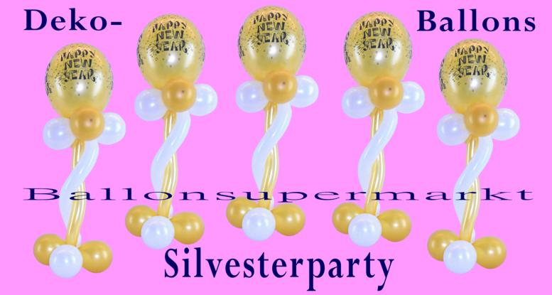 Silvesterparty-Deko-Luftballons, Ballondekoration Silvester