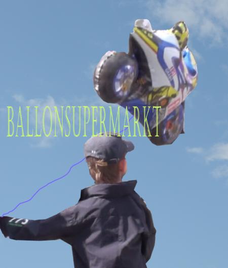Kinder Luftballons: Kind mit Motorrad Luftballon